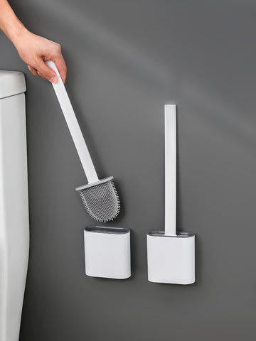 silikone toiletbørste der hænger på væggen